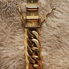 K18 6面ダブル 50g/20cm 喜平 ブレスレット 18金 ゴールドの画像