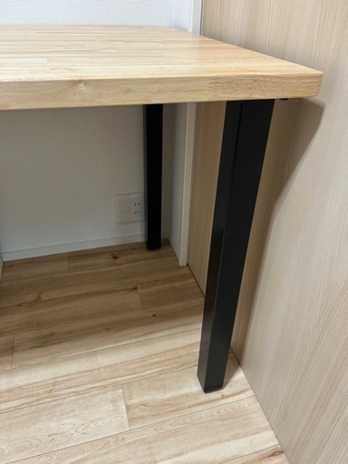 かなでもの ラバーウッド（ナチュラル）テーブル パソコンデスク 150