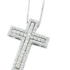 定価442,000円　ネックレス クロス ダイヤモンド プラチナ...