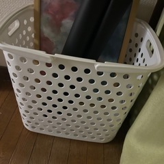 【0円】洗濯かご・ランドリーバスケット（通気穴付き・自取限定）