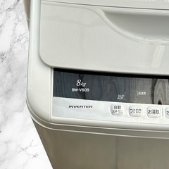 【清掃済み】給水ホース付き！HITACHI 日立 洗濯機 8kg BW-V80B 2017年製 配送相談可 の画像