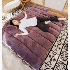 在庫1　新品  BISINNA 寝袋 シュラフ  マイクロフリース 封筒型 軽量 コンパクト 枕付き スリーピングバッグ 登山 車中泊 部屋 収納袋付きの画像