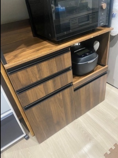 木目食器棚90cm　