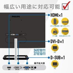 PHILIPS モニターディスプレイ 271E1D/11 (27インチ）の画像