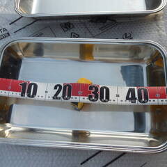 詳細不明　ステンレス大皿　4枚　セット　バイキング　ビュッフェ　仕出し料理　の画像