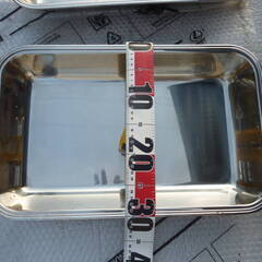 詳細不明　ステンレス大皿　4枚　セット　バイキング　ビュッフェ　仕出し料理　の画像