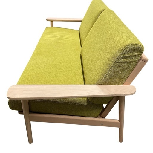 美品】カリモク ソファ WD4303 長椅子 3人掛け ブナ平織布地 (焼き鳥君