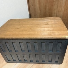 アンティーク風　ブリキ　収納ケース