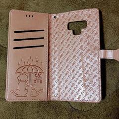 ★Galaxy Note9 ギャラクシー 動物イラスト 手帳型ケース ピンクの画像