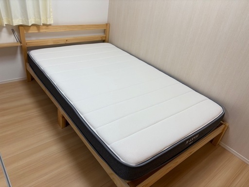 セミダブルベッドフレーム、マットレスセット】割と綺麗です！笑