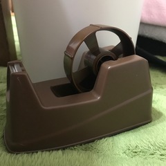 セロハンテープカッター台　こげ茶　中古
