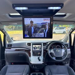 ヴェルファイア★後期型★本車検フルR9年4月迄【人気2.4Z/7人乗り】希少電動ツインサンルーフ・202黒・大型フリップダウンモニター・両側Pスライドドア…の画像