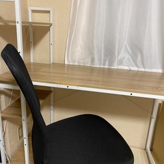 【机と椅子セット】パソコンデスク＆SNC-NET18BK2チェアの画像