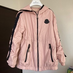 新着 MONCLER ウエスト調整ゴム フード付きジャケット115cm ピンク Jacket Blouson