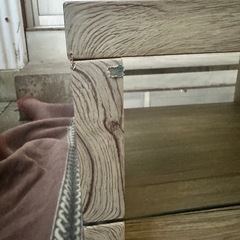 ガラステーブル オープンシェルフの画像