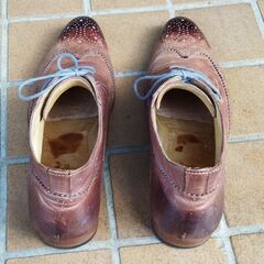 【USED】【メンズ】【レザーブーツ】ウィングチップ革靴　サイズ　27.5cm～28cm(44)の画像