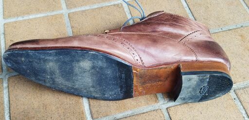 【USED】【メンズ】【レザーブーツ】ウィングチップ革靴　サイズ　27.5cm～28cm(44)