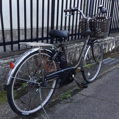 ＜整備済＞パナソニック・ビビTX 24インチ・電動アシスト自転車・内装3段変速 ブラウン・サドル新品の画像