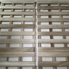 ベッド ダブル すのこ 折りたたみ 四つ折り 頑丈 天然桐 すのこベッド 折りたたみベッド ベッドフレームの画像