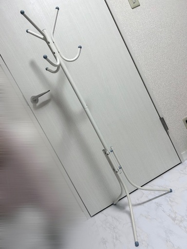 値下げ【美品】ポールハンガーラック/白@中野駅 (よよよ) 渋谷の