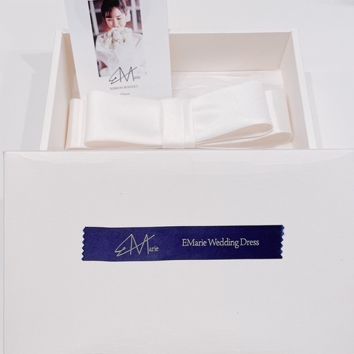 【美品】EMarie エマリーエ リボンボンネット Mサイズ 美品】EMarie エマリーエ リボンボンネット Mサイズ(エマリーエ