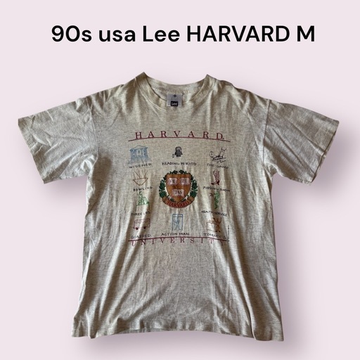 90s USA製 Lee HARVARD ハーバード Tシャツ Mサイズ (FBF) 東郷