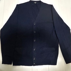 UNIQLO　ユニクロ　（Ｍ）　Ｖネックカーディガン　紺　ビジネ...