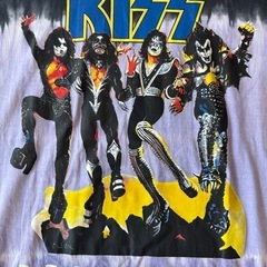 【新品】KISS グラフィティ タイダイ染め Tシャツ XL相当(表記L)紫 黒の画像