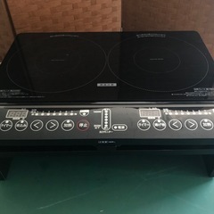 【決まりました】☆2口IH調理器(台付)　YAMAZEN  YE...