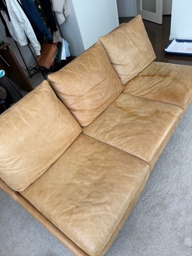 最終値下げ【かなりお得商品】本革ソファー3シーター