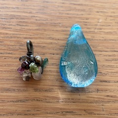 ペンダントトップ2種&カレンシルバーパーツ 　＊ハンドメイド素材