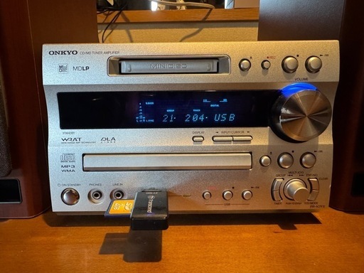 ONKYO オンキョー FR-N7FX CD/MD/USB コンポ CD以外動作良好 BT ... 高 