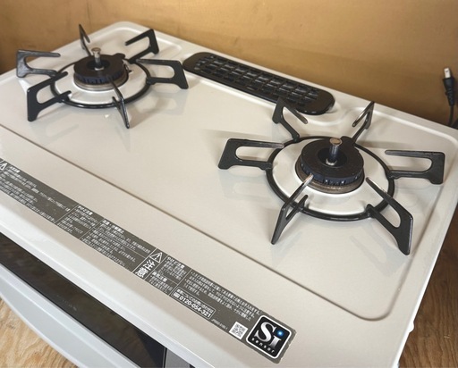 お引取り限定 17年製 リンナイ LPガス用コンロ 2口ガステーブル