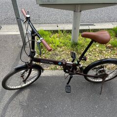自転車　No.213　折りたたみ自転車　ブラウン　6段切り替え　...