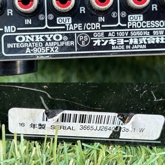 ONKYOCR-555、ONKYOA-905FX2    　2点セットの画像