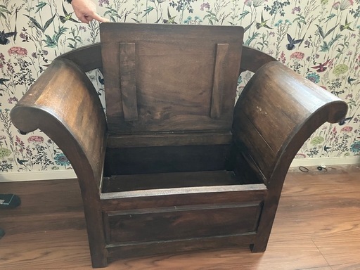 【値下げ】Wooden chair made in Baliインドネシアバリ島の木製スツールチェア