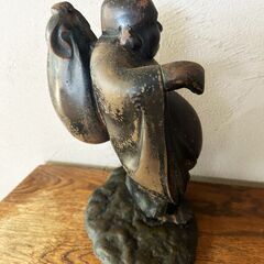 ［鉄製］布袋様 七福神 大型 縁起物 開運 高さ28cmの画像