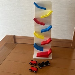 カタカタ車 木製レースカーの画像