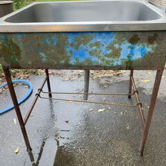 [済]:[あげます]中古屋外用流し台　汚れ錆あり #007の画像