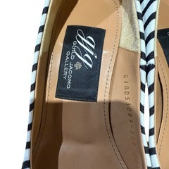 gjg GUILD JACOMO GALLERY ボーダーパンプス 23.5cmの画像