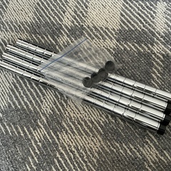 【譲ります】アイリスオーヤマ メタルラックパーツ(4本セットポール　径25mm 47cm)の画像