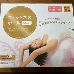 【未使用】フィットネスボール 55cm ピンク ポンプ付き