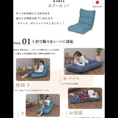 値下げ‼️座椅子　1人掛　おしゃれ　ボリュームたっぷり　カブール座椅子　の画像