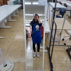 ★ジモティ割あり★  ミラー 白 H146×D47×W40 クリ...