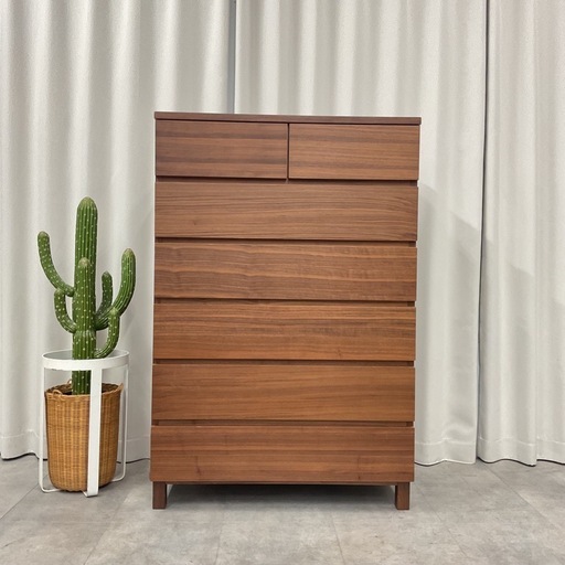 KD-38【新入荷　リサイクル品】無印良品　ウォールナット材　ハイチェスト　ブラウン