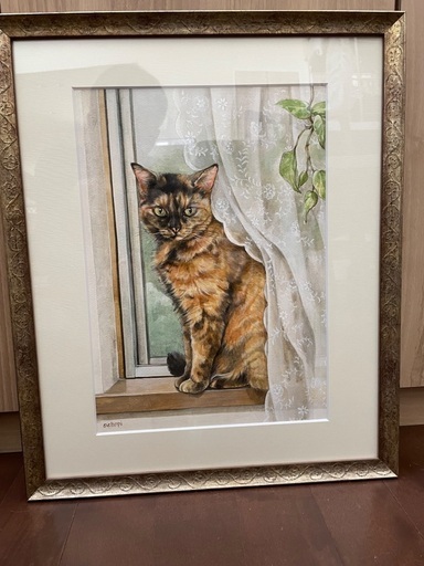 おちょぴさんの絵画です（ポチくん）