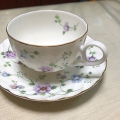 コーヒーカップ　白花柄　6客の画像