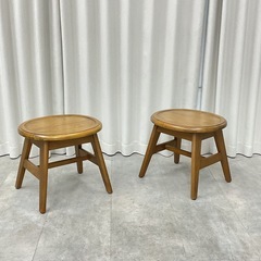 KD-40【新入荷　リサイクル品】木製　スツール　ブラウン系