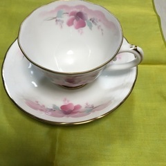 コーヒーカップ　ピンク花柄　6客