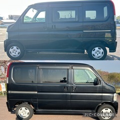 1年6ヶ月 車検付き ホンダ バモス ブラック 軽バン 軽自動車 岐阜 愛知の画像